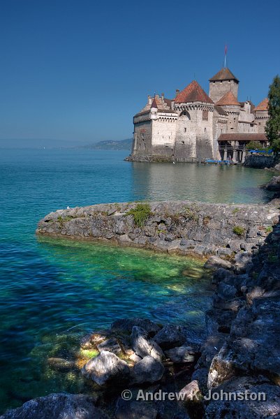 0809_40D_8205-6 HDR.jpg - The Chateau de Chillon, in Montreux. This is a composite HDR shot from two originals, which has helped bring out the wonderful blues and greens of the lake water